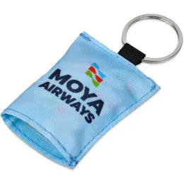 Hoppla Aquila Polyester Keyring Pouch with Cleaning Cloth Branded Closed